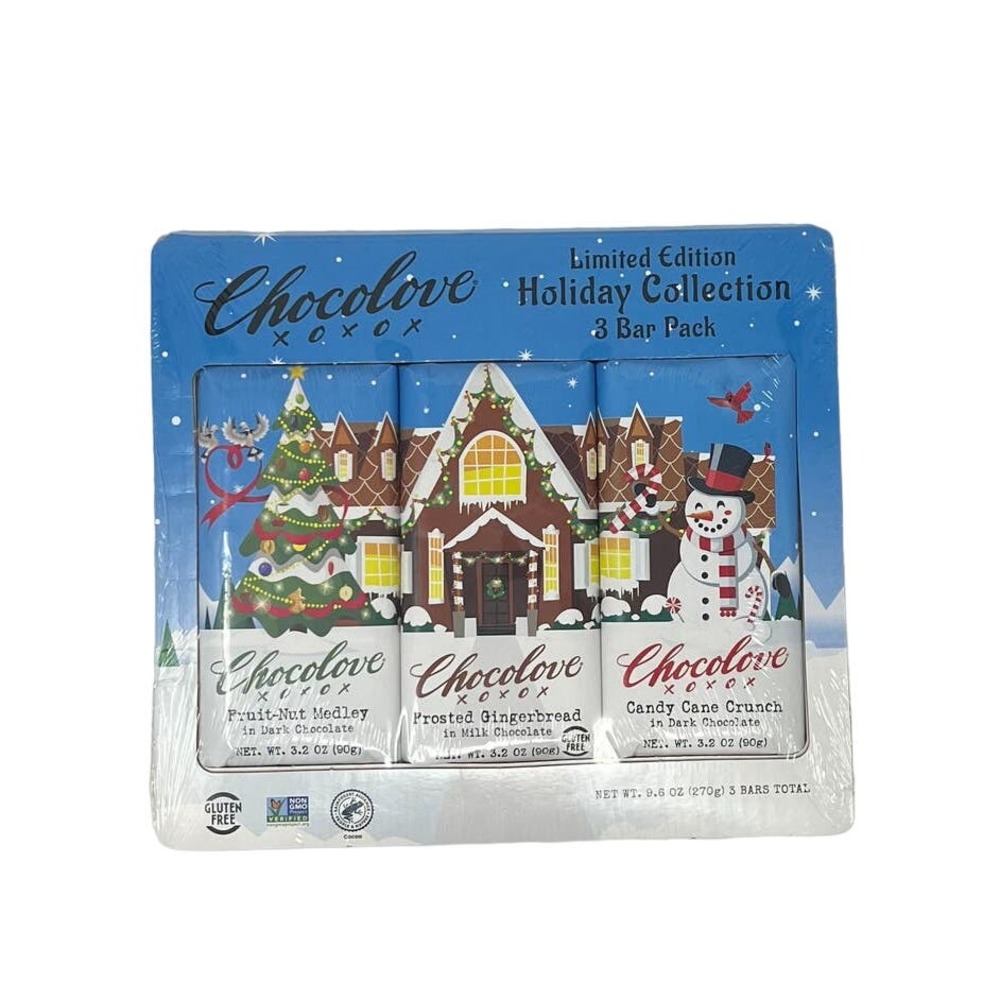 Chocolove‎ Holiday Collection Gluten Free Chocolate Bars, 9.6 OZ